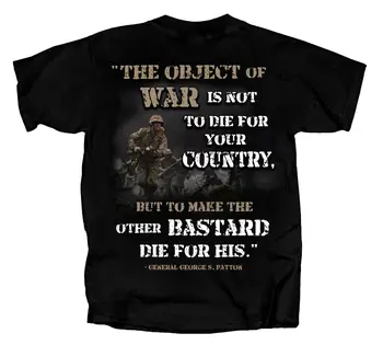 Objekto Karo...Bendrosios Patton Citata marškinėliai Tee Naujus Marškinėlius Kvėpuojantis Stogas, Laisvi Atsitiktinis Vyrai T-shirt S-3XL