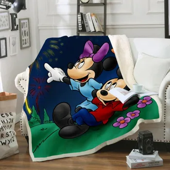 Disney Mickey Minnie Mouse Antklodė Animacinių filmų Sherpa Vilnos Antklodės Meta ant Lovos/Lovelę/Sofos 150x200CM Kūdikių, Mergaičių, Berniukai, Kids Dovana