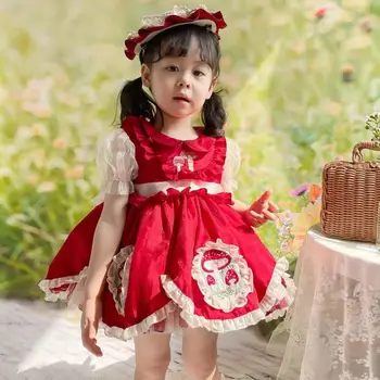 Ispanijos Derliaus Princesė Kamuolys Suknelė Akių Siuvinėjimo Dizainą Gimtadienio Lolita Suknelės Mergaitėms Velykų Eid A1583