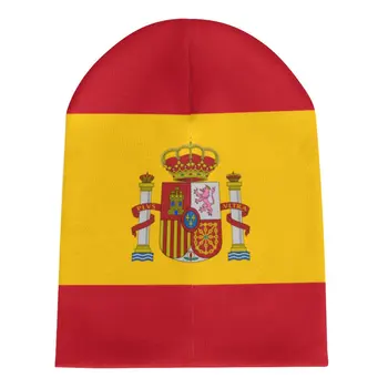 Tautos Ispanijos Vėliavos Šalies Megzti Skrybėlę Vyrų, Moterų, Berniukų Unisex Žiemą, Rudenį Beanie Kepurė Šilta Variklio Dangčio