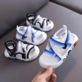 2022 M. Vasarą Kūdikių Ir Vaikiška Minkšta Pėsčiomis Sandalai Oro Kvėpuojantis Akių Sporto Sandalai Kūdikiams Stabdžių Susidūrimo Toe Cap Sandalias