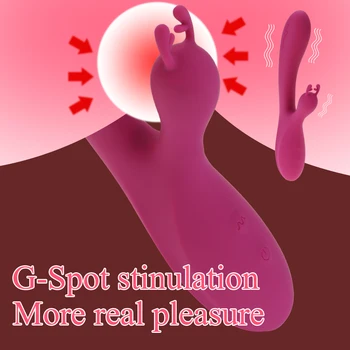 Moterų Suaugusiųjų Žaislas G Spot Rabbit Vibratorius Klitorio ir G-taško Stimuliacija Vandeniui Dildo Galinga Vibracija Variklio Massager Moterims