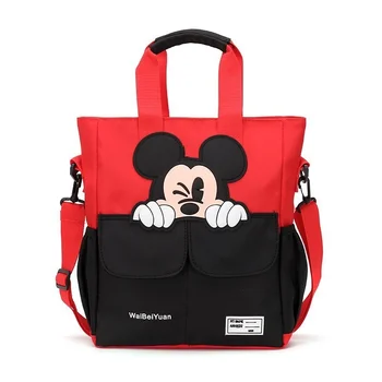 Disney nauja Mickey Minnie drobės įstrižainės maišelis lengvas rankinės berniukų ir mergaičių mokyklą, kelioniniai krepšiai, didelės talpos rankinės