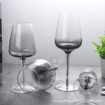 Paprasta ir kūrybos dūminis pilka kristalų raudonojo vyno taurės, Šampano Taurės rankinio prapūsti wine goblet vandens cup rinkinys