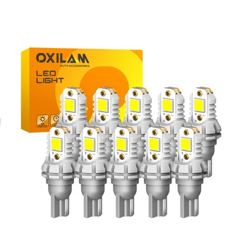 OXILAM 10vnt 1400LM Canbus T15 912 921 W16W LED Lemputės T16 Atgal LED Lempos Ne Klaida 12V 9W 360 Laipsnių 6500K 5050 SMD Mini Dydis