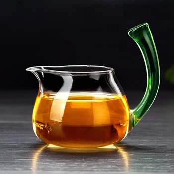 Aukštai temperatūrai atsparus stiklas arbatos puodelio Sutirštinto trikampis elgtis sąžiningai taurės Išskirtinį Kung Fu Arbatos Rinkinys Arbatos Puodelio priedai AQ291