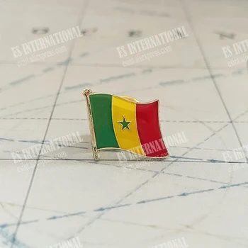 Senegalo Nacionalinės Vėliavos Atvartas Smeigtukai Kristalų Epoksidinės Metalo Emalio Ženklelis Dažų Sagė Suvenyrų Kostiumas Asmenybės Atminimo Dovanos
