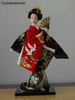 30cm Kawaii Statuette Japonų Geiša Lėlės Kimono Lėlės Gražuolė Mergina, Panele, Surinkimo Namų Dekoro Miniatiūrinės Figūrėlės Dovana