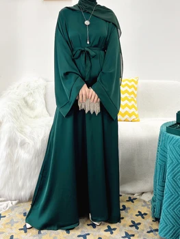 Eid Satino Abaja Dubajus Turkijos Musulmonų Mados Suknelė, Hijab Islamas Drabužių Ramadanas Uždarytas Abayas Moterų Kaftan Afrikos Suknelės