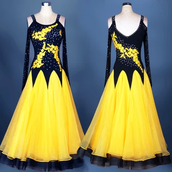 2019 Naujų Kostiumų Pardavimas, Pramoginių Šokių Sijonai Naujausias Dizaino Moteris Šiuolaikinės Valsas Tango Suknelė/standartinis Konkurencijos Suknelė M038