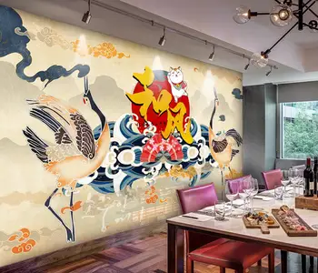 Custom papel de parede 3d Japonijos krano maisto įrankinis menas, sienų tapetai, sienų fone foto tapetų namų dekoro