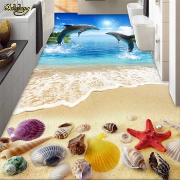 beibehang Pasirinktinius Nuotraukų 3D Grindų Dažymas Tapetų 3D Surf Beach 