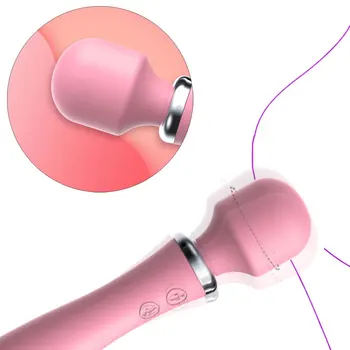 Dildos AV Vibratoriai Magic Wand Moterų Klitorio Stimuliatorius USB Įkrovimo Massager Vibrator Sekso Žaislai, Raumenų Suaugusiųjų Žaidimai