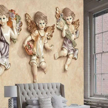 Dekoratyvinės tapetų Aukštos raiškos Europos 3D angelas fone sienų tapyba