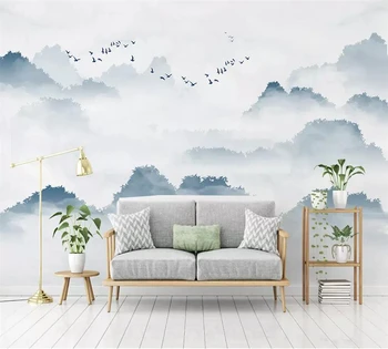 beibehang Individualų didelis tapetai, 3d freskos naujas Kinijos abstraktaus meno kraštovaizdžio vandens marmuro TV foną, sienos popieriaus 3d