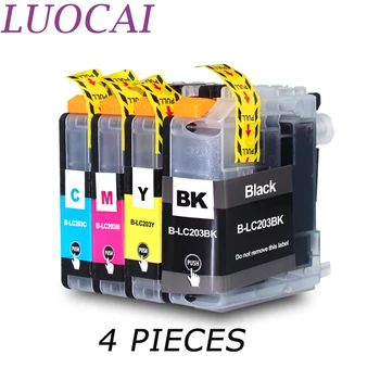 LuoCai LC203 Suderinama rašalo kasetės brolis LC203 XL MFC-J4320DW J4420DW J4620DW J5520DW/J5620DW J5720DW J460DW spausdintuvai
