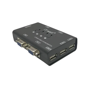 KVM switcher USB 3.0/USB 2.0 4-4-out Bendr. konverteris HUB Jungiklis KONCENTRATORIUS