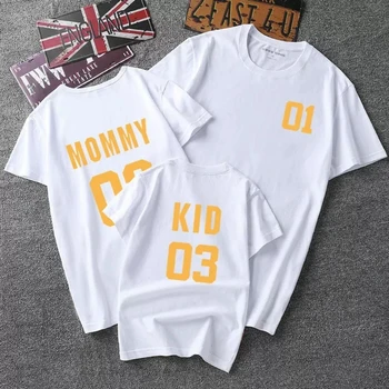 Naujas Šeimos T shirts, Mama ir Dukra, Sūnus Atsitiktinis Minkštas marškinėliai Šeima Atrodo Pacios Mama Berniukų, Mergaičių Tėvas, Šeima Atrodo 11 Spalvų