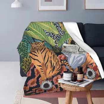 Öl Malerei Tropische Pflanzen Decken Dschungel Pakopos Kunst Flanell Neuheit Warme Decke für Bett Sofa Sommer