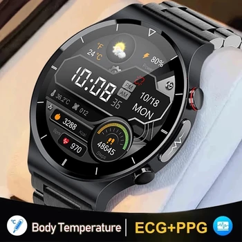 2022 Naujas Smart watch Vyrų 360*360 Full HD Touch Screen Fitness Tracker Smart Watch Vyrų EKG PPG Širdies ritmo Monitorius Kraujo Spaudimas