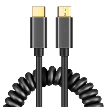 USB C Micro USB Vyrų Vyrų Smegenų Sinchronizuoti Duomenų Kabelis & 3A Krovimo Duomenų Eilutė