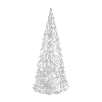 3D Spalva Keičiasi Žėrintis Kristalas Kalėdų Eglutė LED Nakties Šviesos Darbalaukio Kalėdinė Dekoracija Kristalų Papuošalai