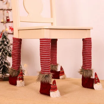 Miško Žmogus Kalėdų Kėdės Koją, Kojos Padengti Skalbiniai, Stalo Kojos, neslidžia Raštas Kojinės Rankovės Kalėdos Apdaila