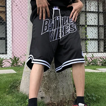 Krepšinio Šortai Vyrams, Atsitiktinis Harajuku Bėgiojimas Sweatpants Kvėpuojantis Akių Šortai Streetwear Prarasti Raišteliu Hip-hop Vasaros Kelnės