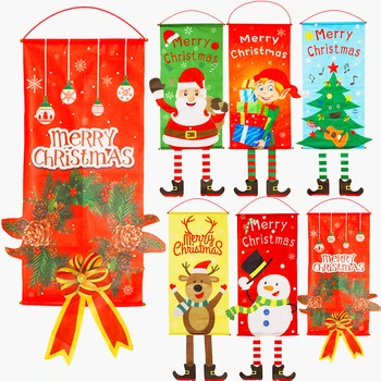 45inch Kabo Lašo Tuoktis Kalėdų Langų dekoracijos, Sniegas Briedžių Elfai, skirtas Namų ir Biuro Cristmas Kalėdos Nauji Metai 2022