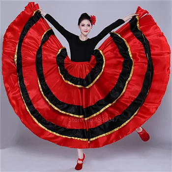 Ispanijos Šokių Kostiumas Klasikinis Čigonų Šokių Kostiumas Flamenko Suknelė Moterims Sūpynės Sijonai Bullfight Pilvo Veiklos 360/540/720