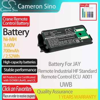 CameronSino Baterija JAY Nuotolinio Valdymo pultas Nuotolinio valdymo blokas Pramonės HF Standartas A001 tinka JAY UWB Gervė Nuotolinio Valdymo baterijos