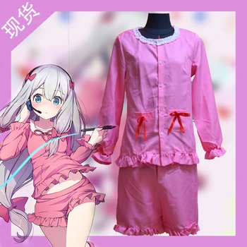 Karšto Anime eromanga sensei cosplay Izumi Sagiri cos Japanese Lolita Namų drabužiai pižama, Helovyno cosplay kostiumai, viršuje+kelnės+lankas
