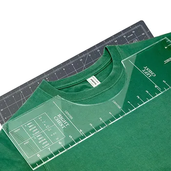 18 Colių Skaidrus Akrilo T-Shirt Vadovas, Valdovas Dydžio Diagramos Valdovas Derinimas Centravimo Įrankio Medžiaga 