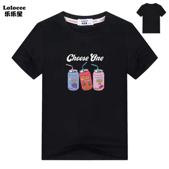 Berniukų, Mergaičių Mados Derliaus Marškinėlius Vaikams Gerti Soda Nealkoholinių Gėrimų T-shirt Vasaros vatos Pagaliukai