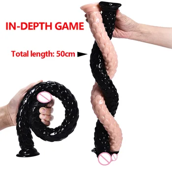 50cm Ilgio Dildo Analinio Sekso Žaislas, Skirtas Moteriai G Spot Dildo Realistiškas Penis Butt Plug žvynų Faktūra Masturbator Prekės Suaugusiems
