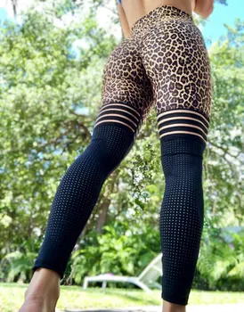 Karšto Pants Dropship High Rise Antblauzdžiai Leopard Antblauzdžiai Fitneso Punk Rave