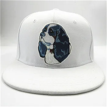 Medvilnės mėlyna šuo siuvinėjimo Beisbolo kepuraitę hip-hop bžūp Reguliuojamas Snapback Skrybėlės moterims ir vyrams 75