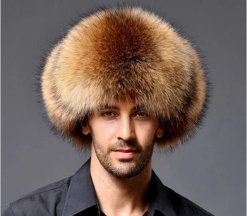 2020 m. Žiemos Vyrų 100% Realių Silver Fox Fur Bombonešis Skrybėlę Meškėnas Kailių Ushanka Bžūp Bombonešis Skrybėlės Lauko Ponios Šiltas Trapper Hat Skrybėlės