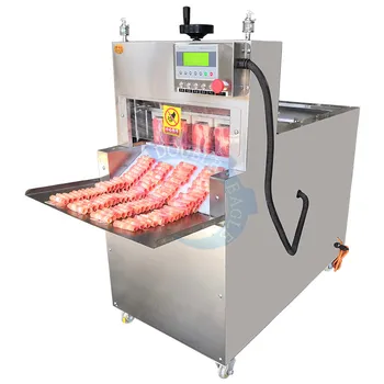 Komercinės CNC Automatinė Jautiena, šaldyta Mėsa Flaker/Ėriukų Roll Pjovimo Staklės/Komercinės Kiaulienos Pilvo Perdirbimo Įranga, Pjaustyklės