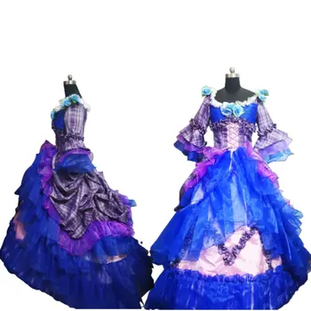 2020 Naujas Violetines viktorijos Helovyno Cosplay suknelė Kolonijinės gruzijos Renesanso, Gotikos Istorinių suknelė D-763