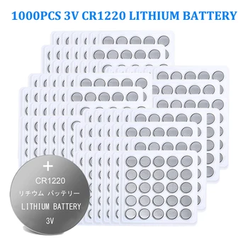 1000pcs CR1220 Mygtukas Baterijų DL1220 BR1220 LM1220 Ląstelių Monetos 3V Ličio Baterija CR 1220 Žiūrėti Elektroninių Žaislų Nuotolinio