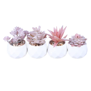 Dirbtinis Vazoninių Augalų Lentelė Sodas, dekoratyviniai Augalai-plastikiniai Violetinė Mielas Mini 4PCS Rožinė Naujas Modeliavimo Succulents