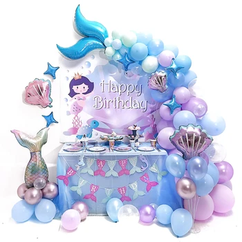meidding undinėlės uodega balionus mergina gimtadienio dekoracijas undinėlė šalies balionas baby shower mergina ballon rinkinys